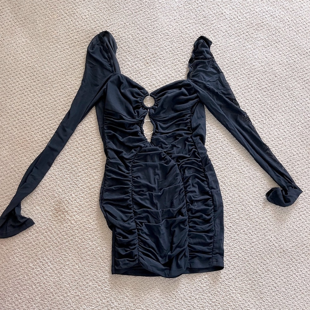 Black going out mini dress